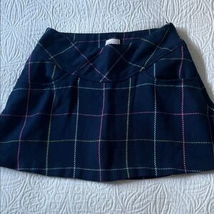 Talbots Kids Navy Blue Windowpane Skort with Pockets, Size 10
